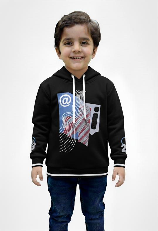Urban black Graphic Kids Hoodie