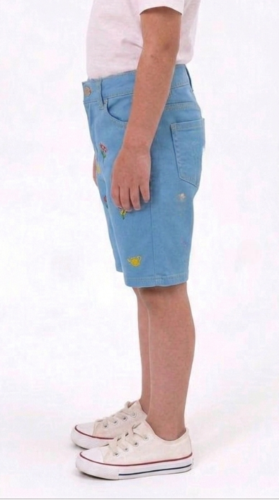 Signature Kids' Embroidered Denim Shorts