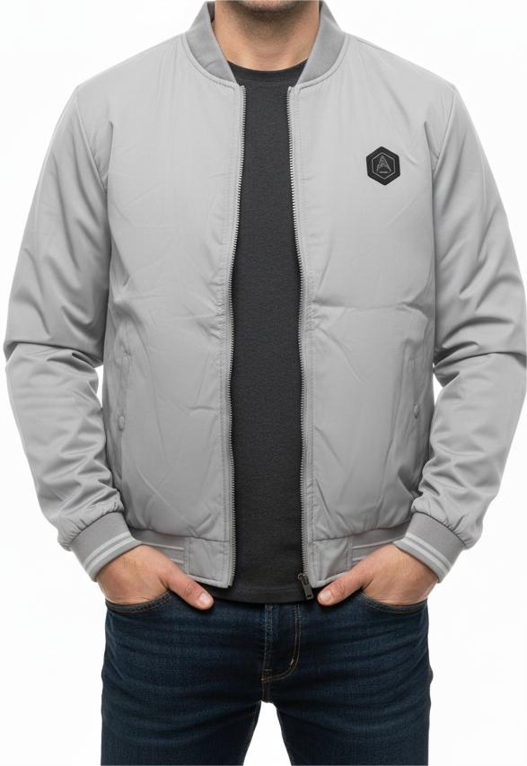 Mens Cotton Grey Parachute Jacket
