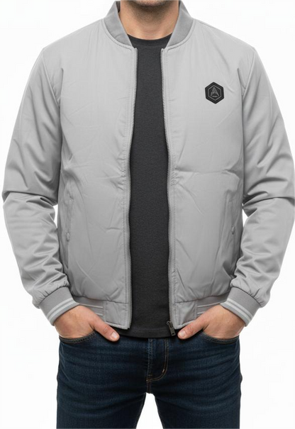 Mens Cotton Grey Parachute Jacket