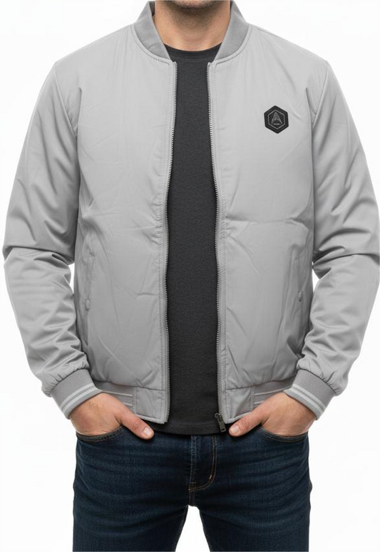 Mens Cotton Grey Parachute Jacket