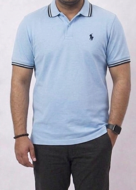 Big & Tall Light Blue Polo T shirt