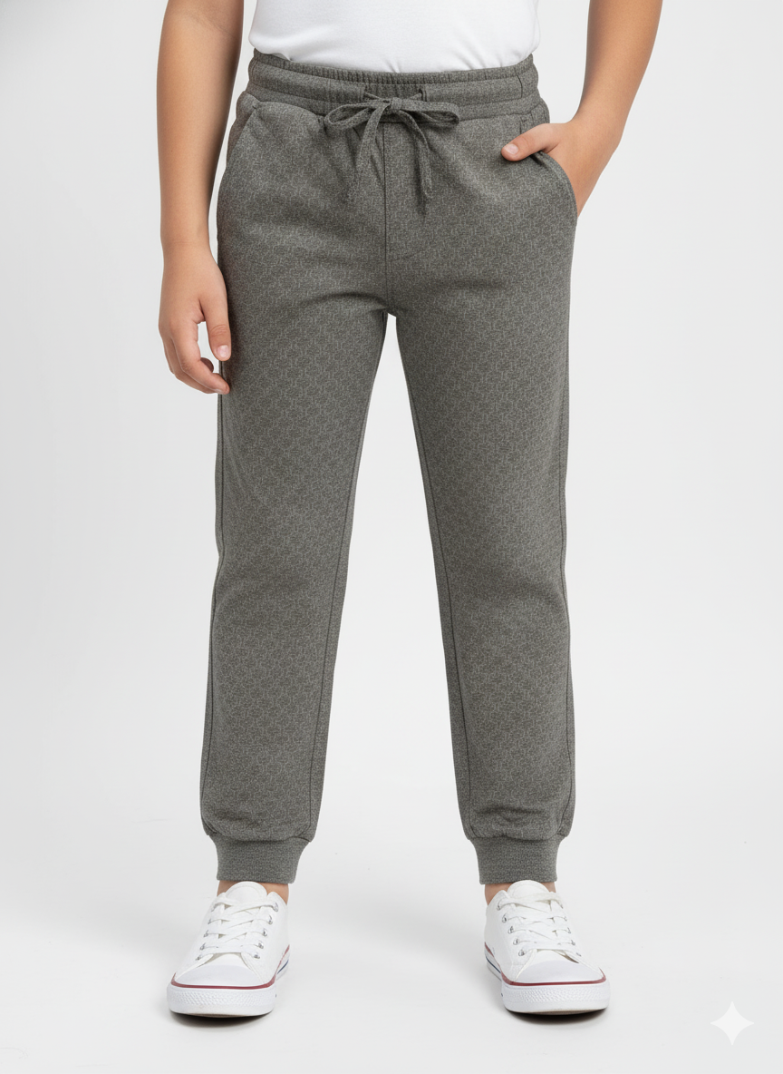 Dark Grey Kids Cotton Trouser