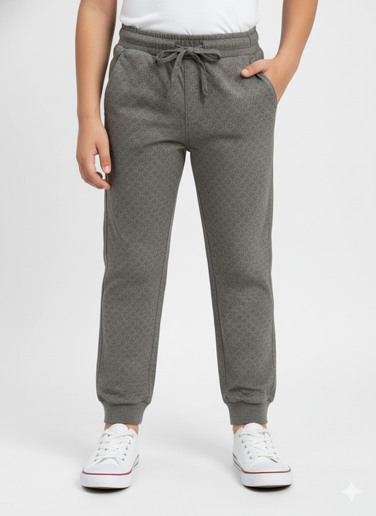 Dark Grey Kids Cotton Trouser