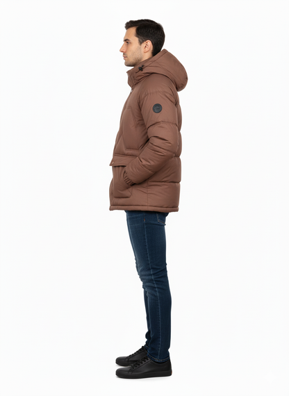 Men’s Brown Panther Puffer Jacket