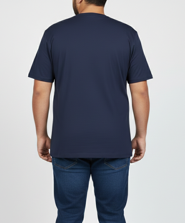 Big Size navy Round Neck T shirts