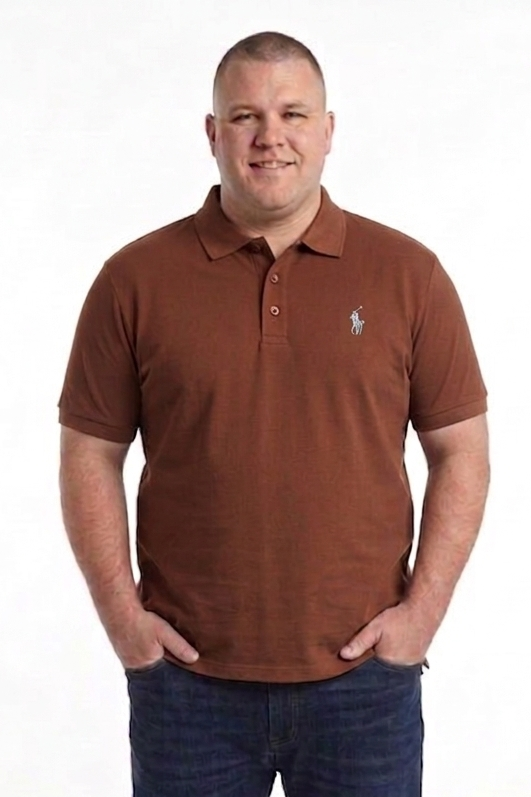 Ralph Lauren Iconic Pique Polo Shirt in Rust
