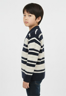 Cozy Striped Knit navy blue Sweater for Kids