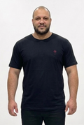 Men's Premium Black T-Shirt with Embroidered Palm Logo