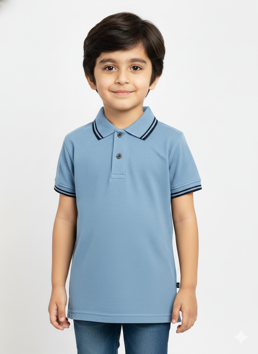 Kids Authentic Light Blue Polo T shirts