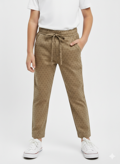 Kids Beige Cotton Trouser