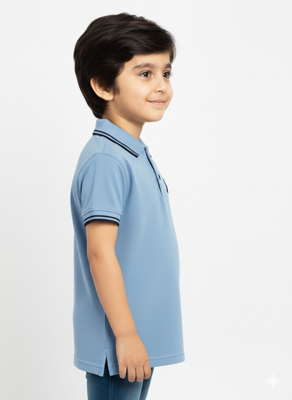 Kids Authentic Light Blue Polo T shirts