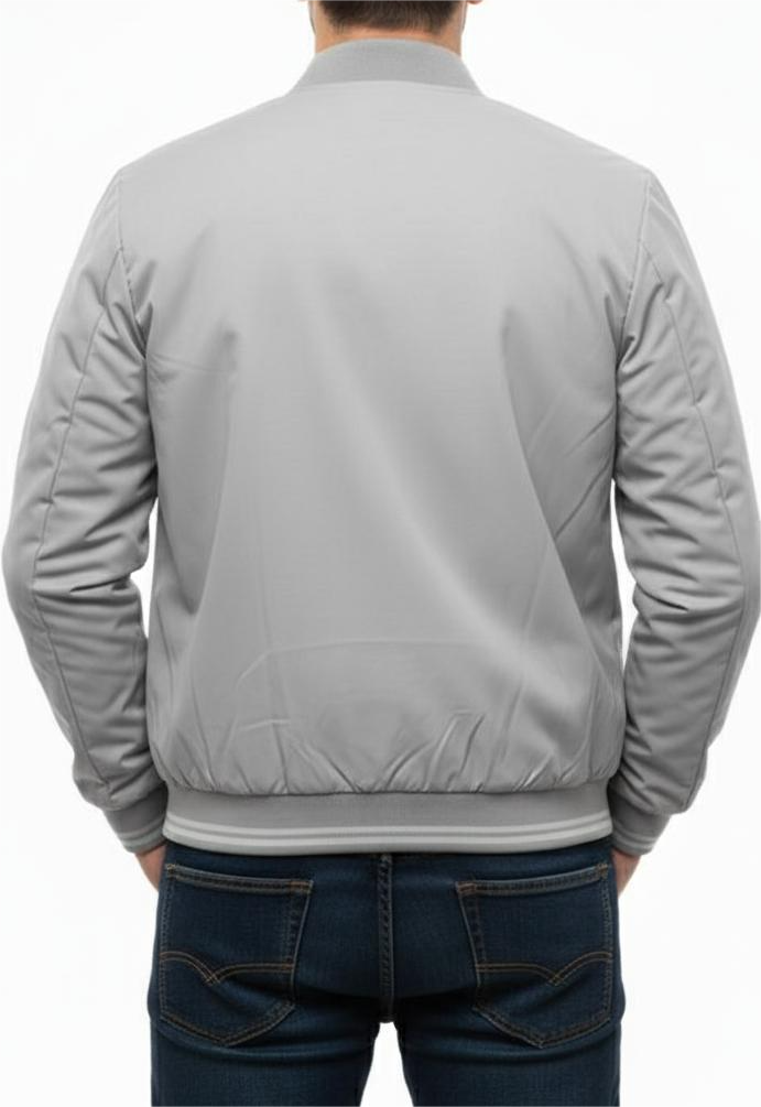 Mens Cotton Grey Parachute Jacket