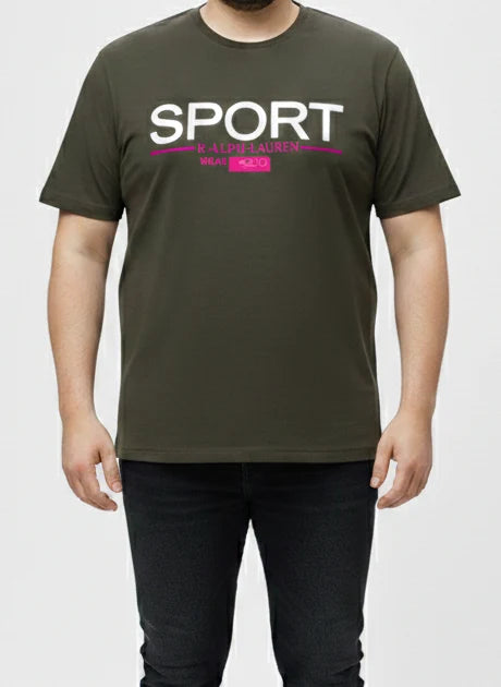 Men's Navy Blue "Sport" Graphic Tee – 3XL Regular Fit