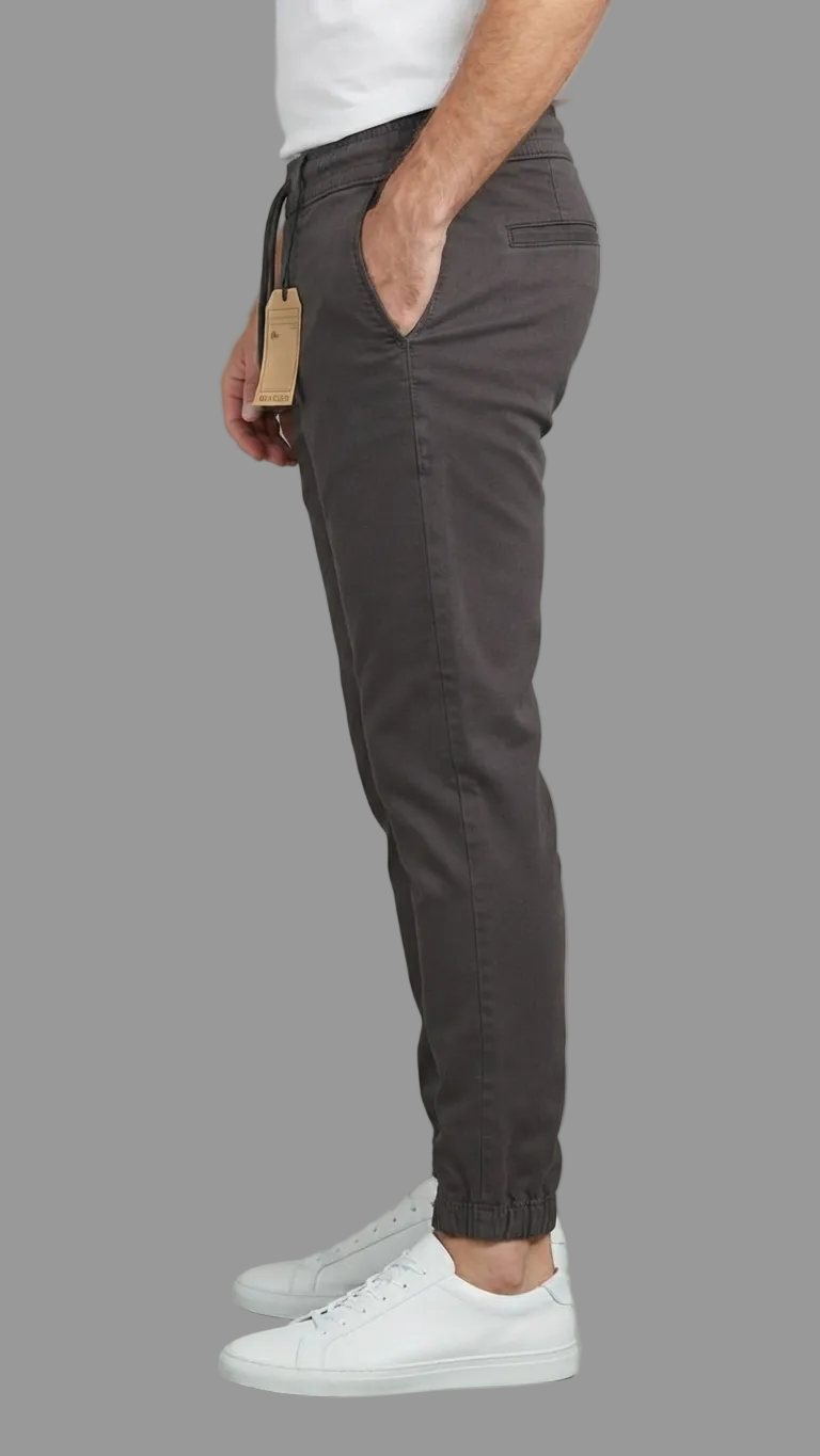 Men's Drawstring Dark Jogger Pants