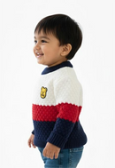 Kids Casual Color-Block Sweater