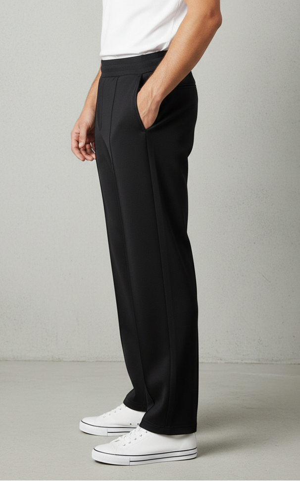 Relaxed Fit Trendy Black Trouser