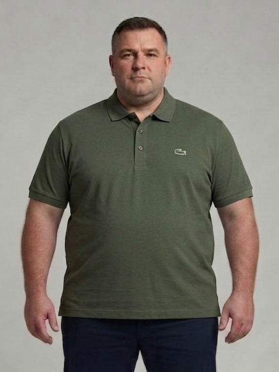 Lacoste Men's Classic Fit Petit Piqué Cotton Polo Shirt - Olive Green