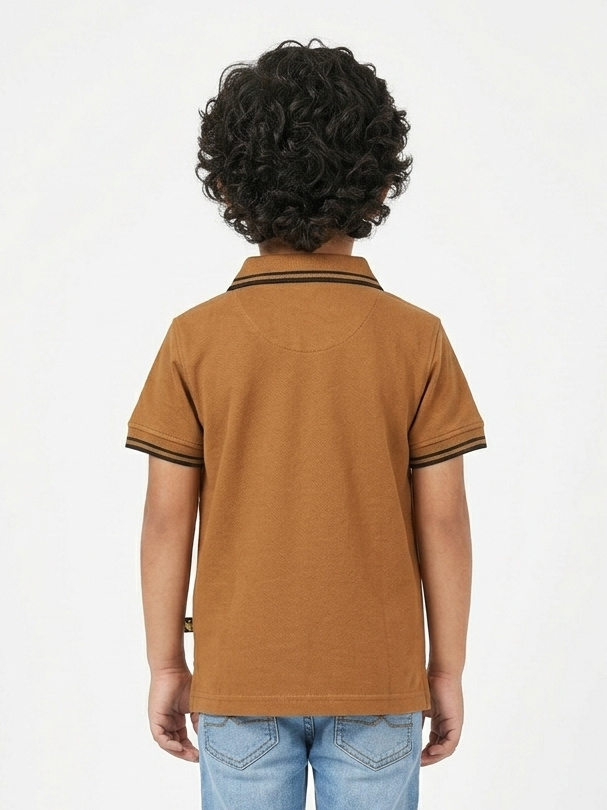Boys' Signature Johny Collar Polo – Premium Open V-Neck