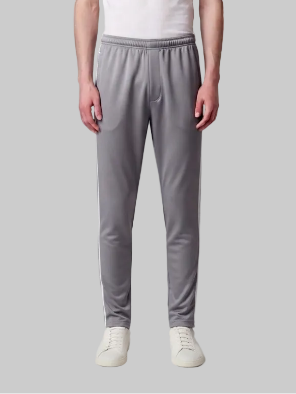 Comfort-Fit Grey Joggers in Premium Imported Fabric