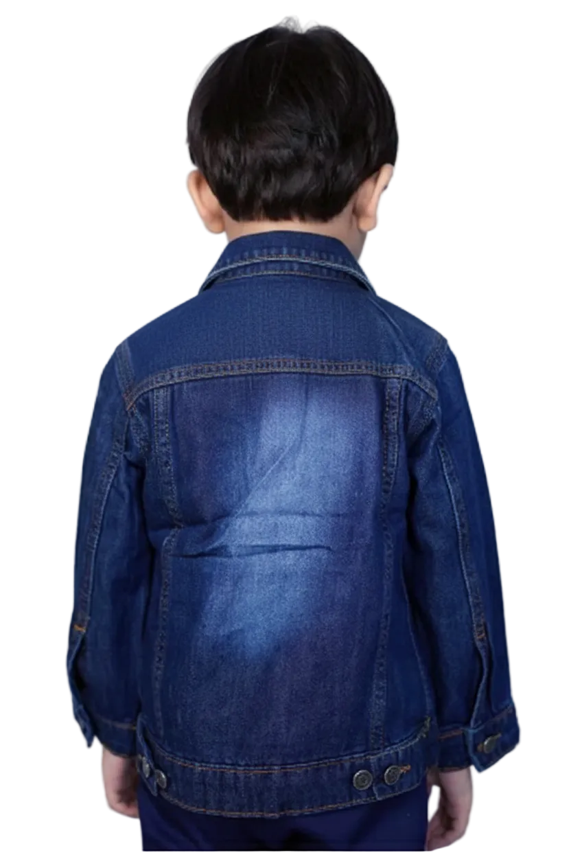 Cool & Charm Dark Blue Denim Jackets for kids