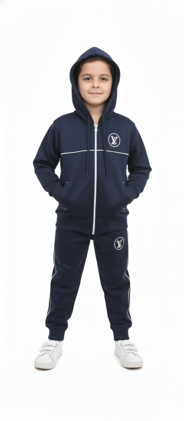 Kids Zip-Up Navy Blue Tracksuit