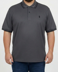 Big & Tall Dark Grey Polo T shirt