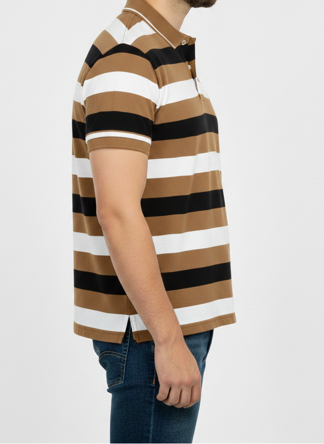 Mens Stylish & Cool Design Striped Polo