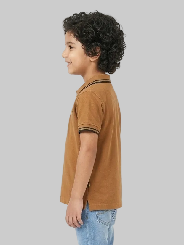 Boys' Signature Johny Collar Polo – Premium Open V-Neck