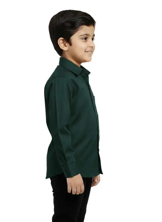 Trendy Olive Green  Shirt For Kids