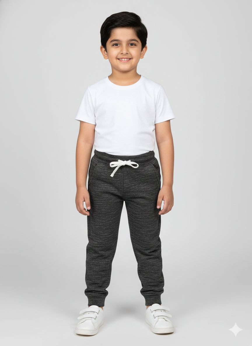 Kids Premium Grey Printed Trouser