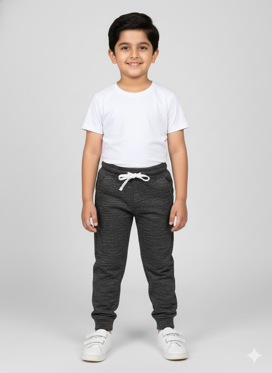 Kids Premium Grey Printed Trouser