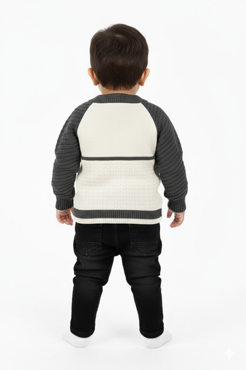 Kids Color block premium sweater