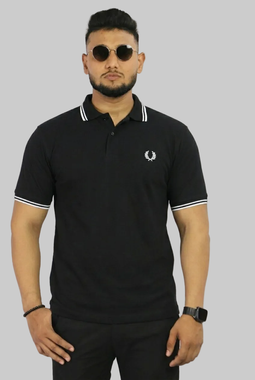 black Colour Comfortable Mens Polo T shirts