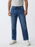 Men’s Signature Straight-Fit Joggers-Mid Blue
