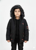 Kids Black Puffer Jacket