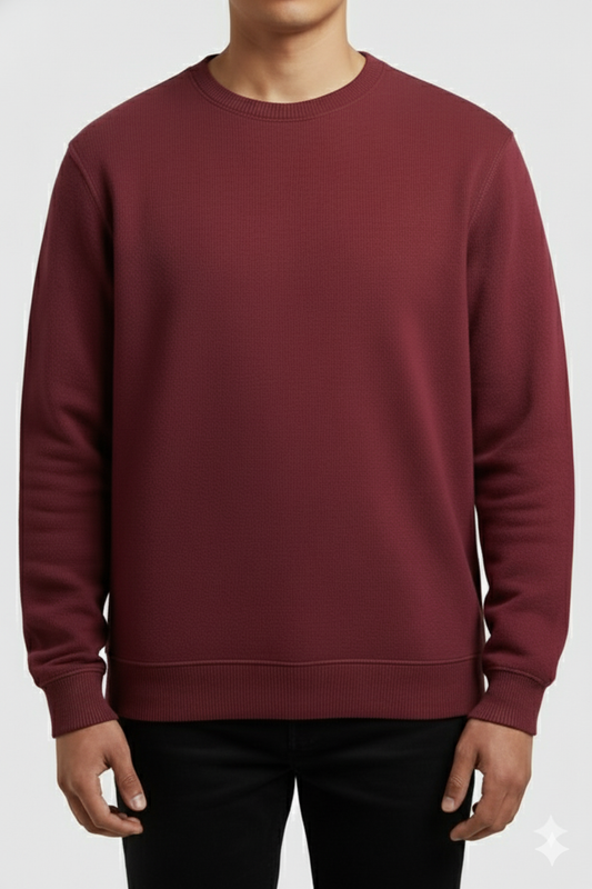 Plus Size Maroon Sweat Shirt