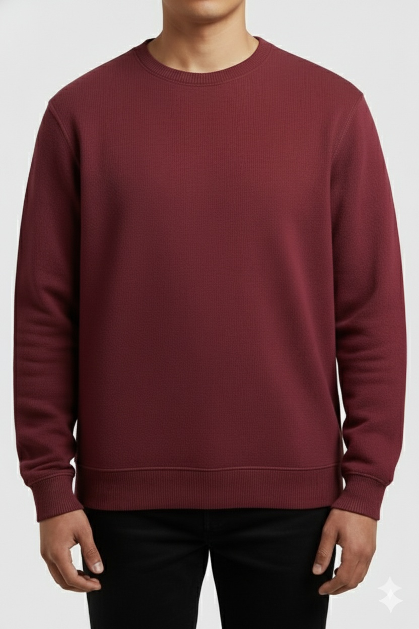 Plus Size Maroon Sweat Shirt