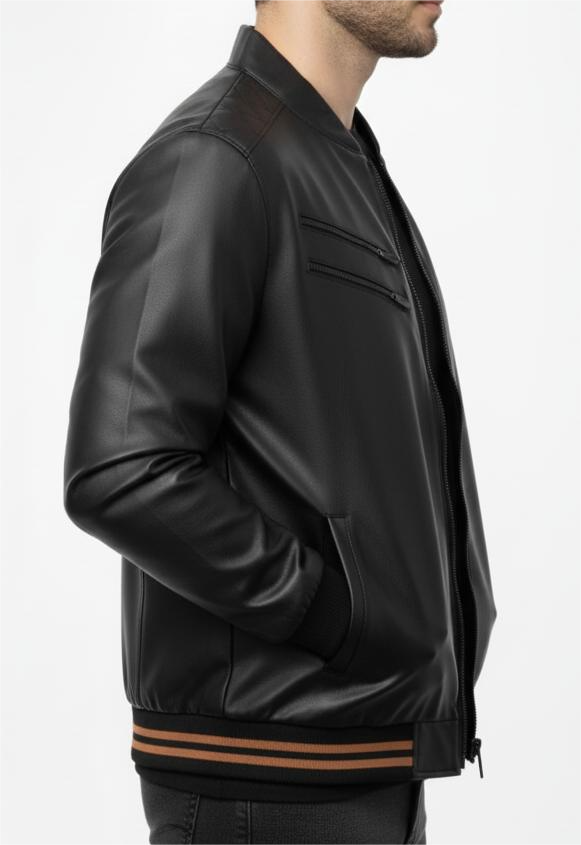 Mens Stylish Black Leather Jacket