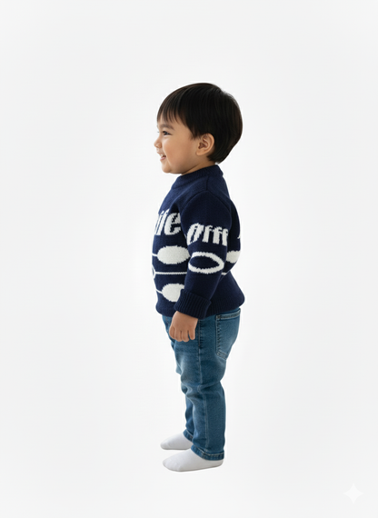 Cozy Knit Navy blue Jumper for Kids
