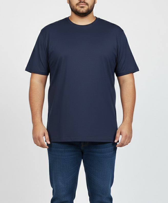 Big Size navy Round Neck T shirts
