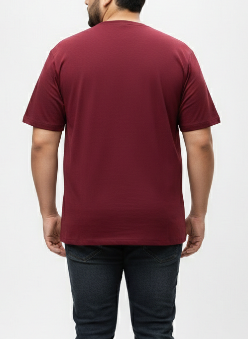 Men's Maroon "Sport" Graphic Tee – 3XL Regular Fit