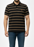 Men’s Smart Casual Striped Polo T-Shirt for All-Day Wear