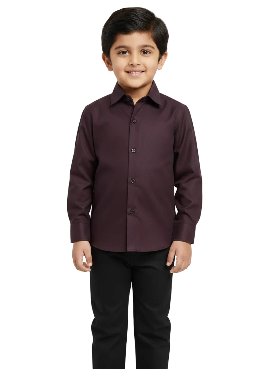 Kids Plan  Purple Casual Shirt