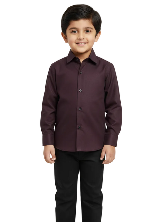 Kids Plan  Purple Casual Shirt