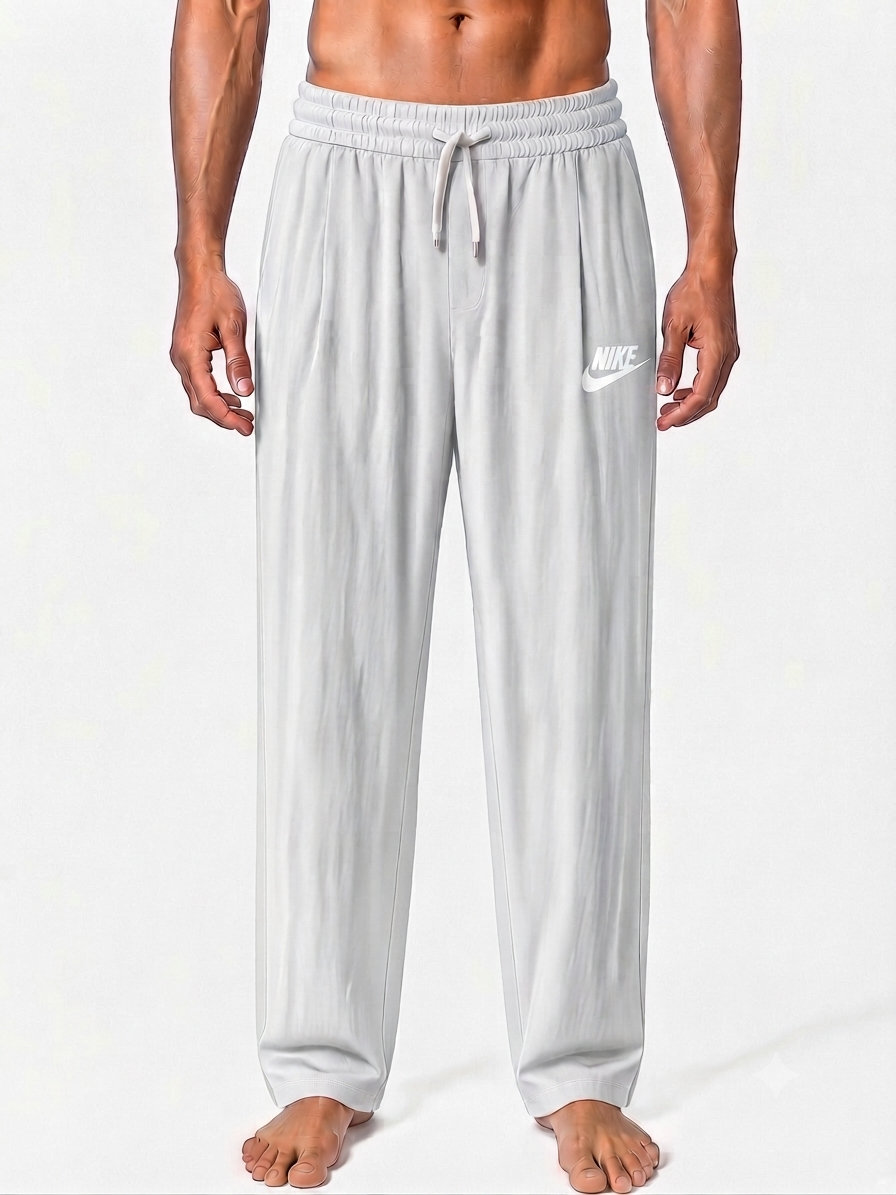 Imported Men's Relaxed Fit china Trousers with Adjustable Drawstring