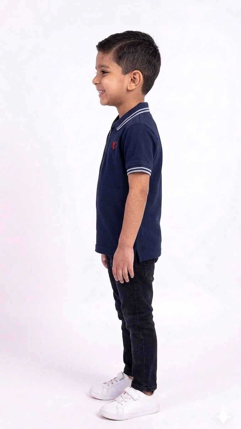 Premium Boys' Zipper Polo Shirt