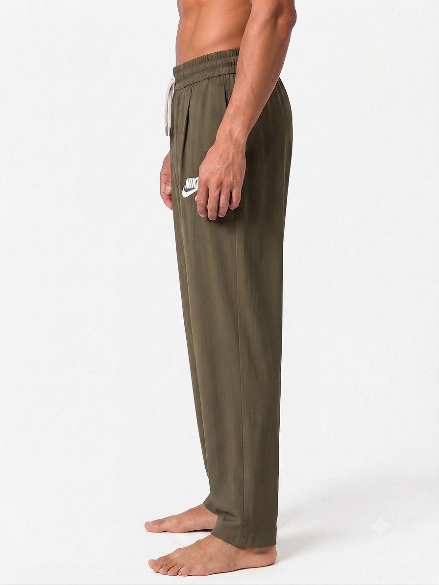 Imported Men's Relaxed Fit china Trousers with Adjustable Drawstring