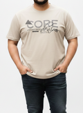 Men's Beige "CORE" Graphic Tee – 3XL Regular Fit