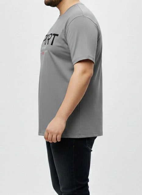 Men's Navy Blue "Sport" Graphic Tee – 3XL Regular Fit